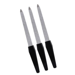 3-Piece Stainless Steel Metal Nail Art File Manicure Pedicure Tool Nail Files