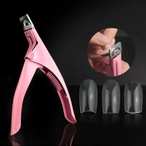 Pink False Nail Cutter Manicure Tool