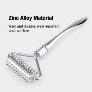 Zinc Alloy Microneedle Roller Facial Wrinkle Remover Manual Massager Micropin